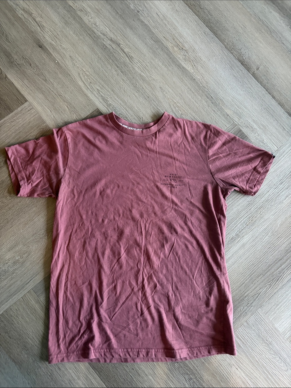 Men's Short Sleeve Crewneck Tee in Dusty Rose